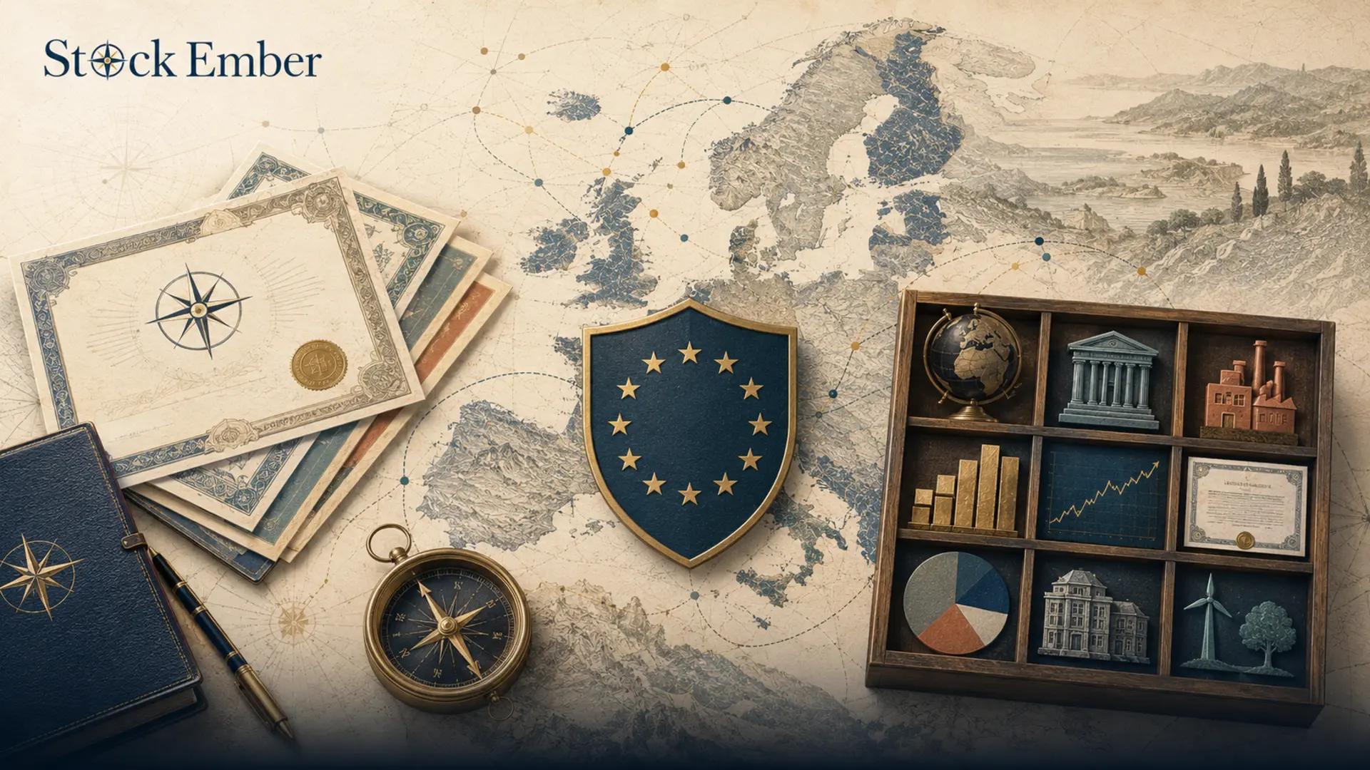 Illustration explaining the European Union UCITS ETF framework for international investors.