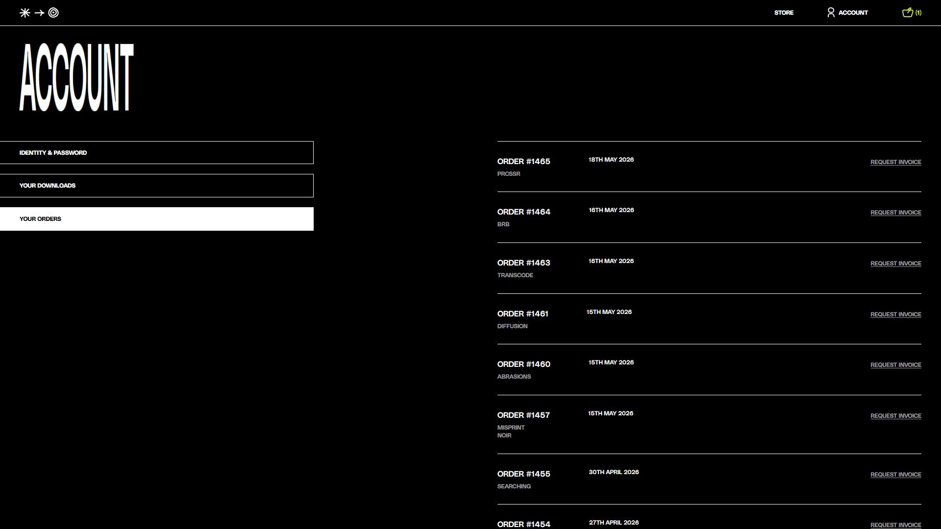 Stash Order Tab