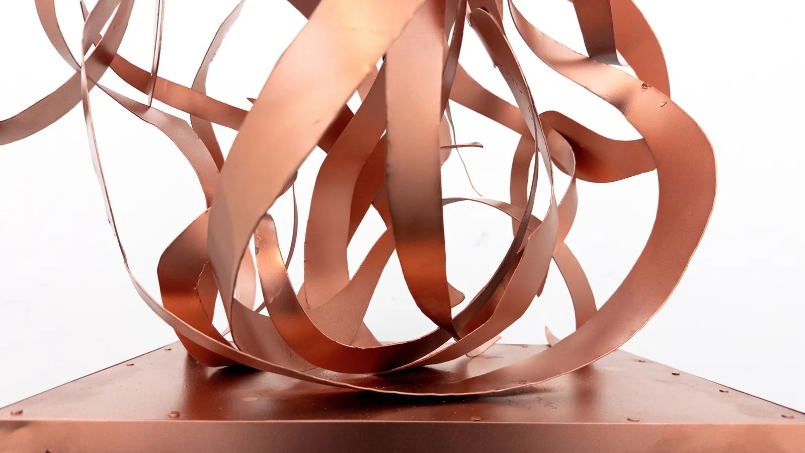 The Journey of Life and Religion — Aluminium coated in copper spray, 40 × 35 × 80 cm, by Mohammad Aman Popal