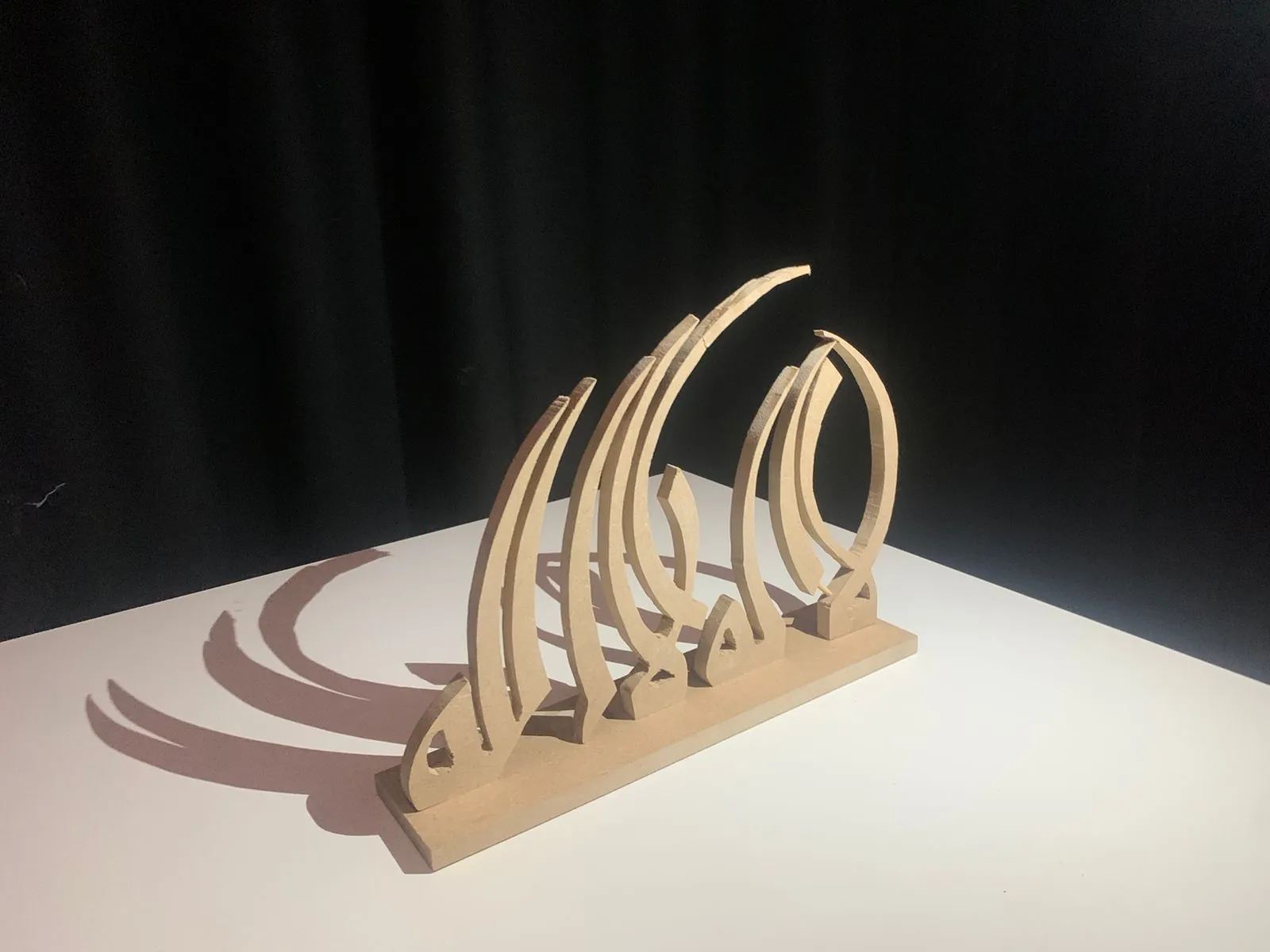 Journey of Skill — Wood sculpture, 40 × 15 × 30 cm, by Mohammad Aman Popal