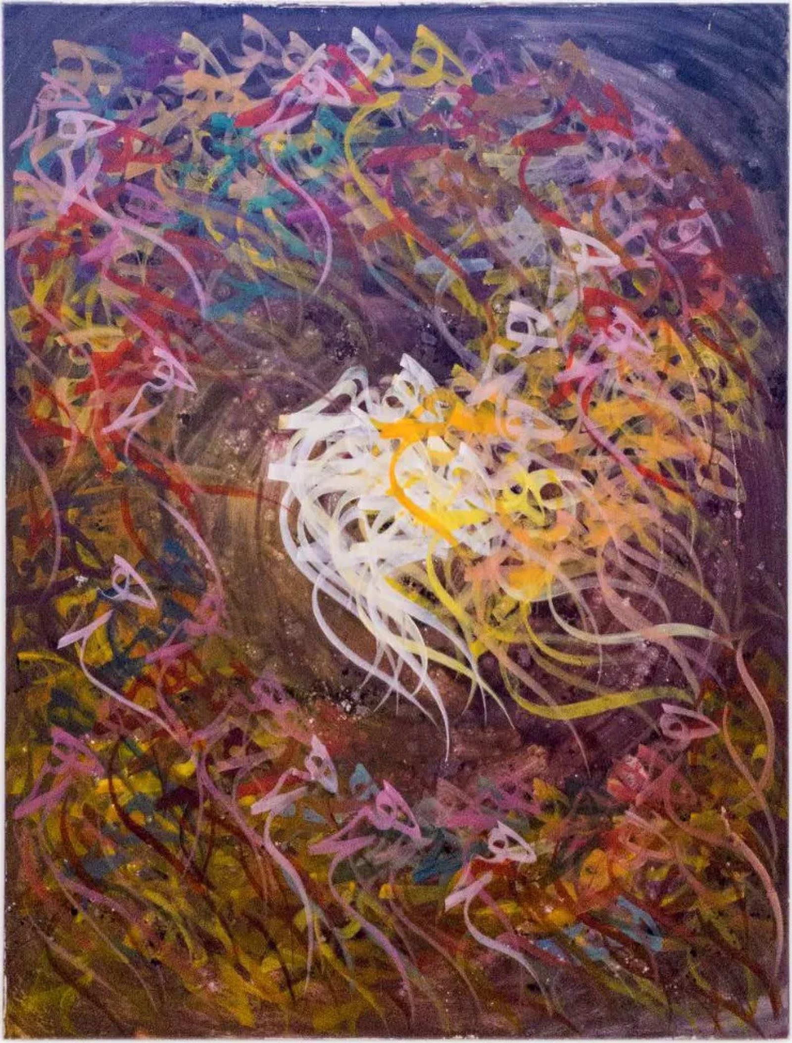 Abstractive Divine — Acrylic on canvas, 60 × 90 cm, by Mohammad Aman Popal