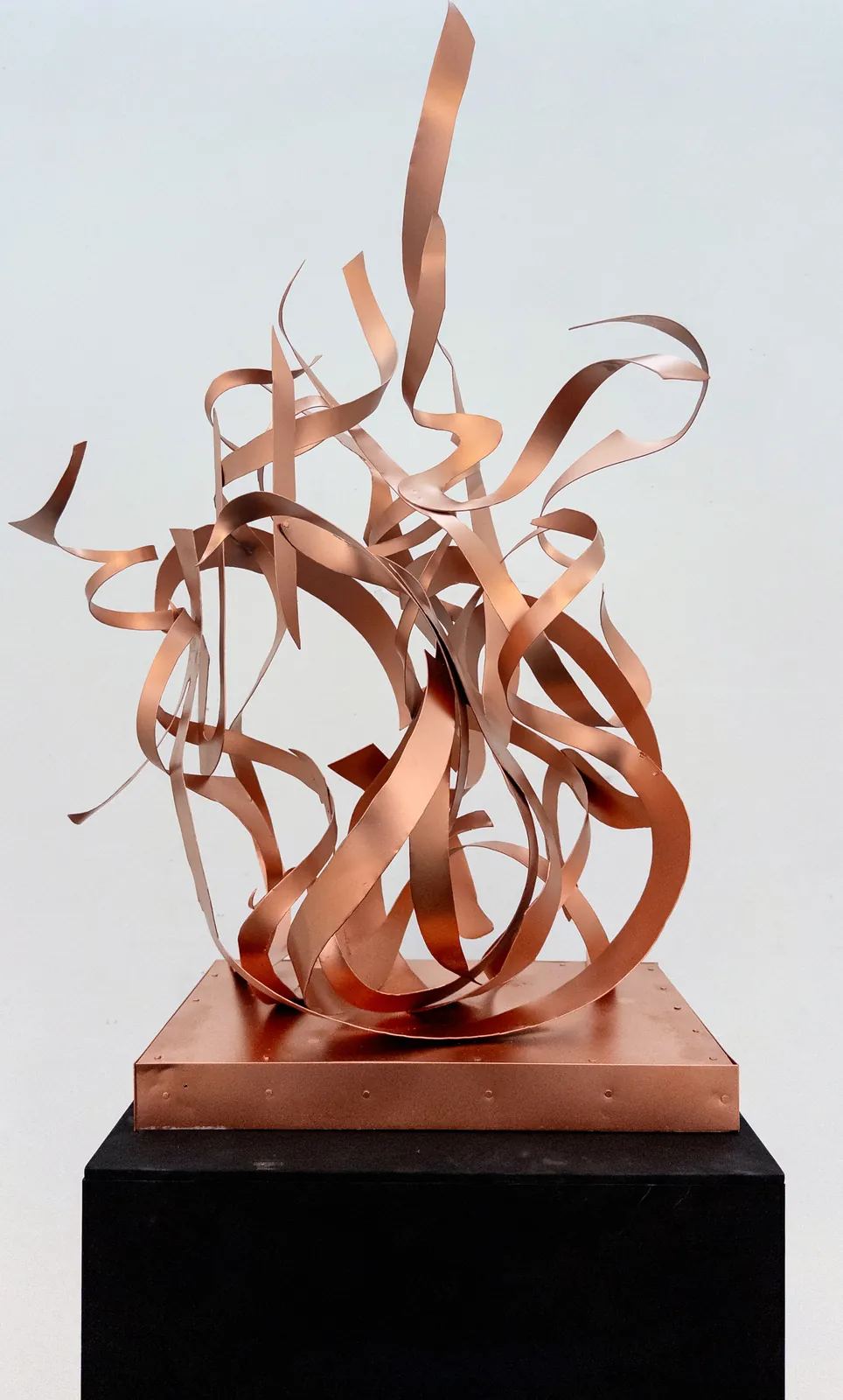 Path of Life — Aluminium coated in copper spray, 40 × 35 × 80 cm, by Mohammad Aman Popal
