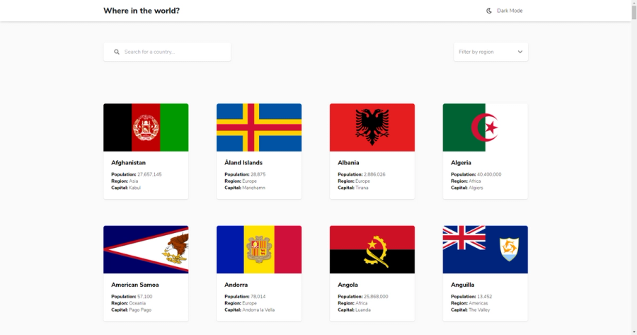 Countries Project