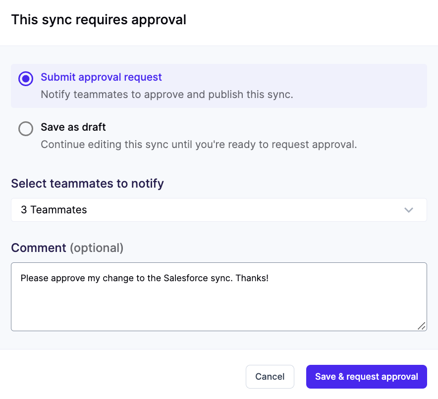 image of Hightouch approval request