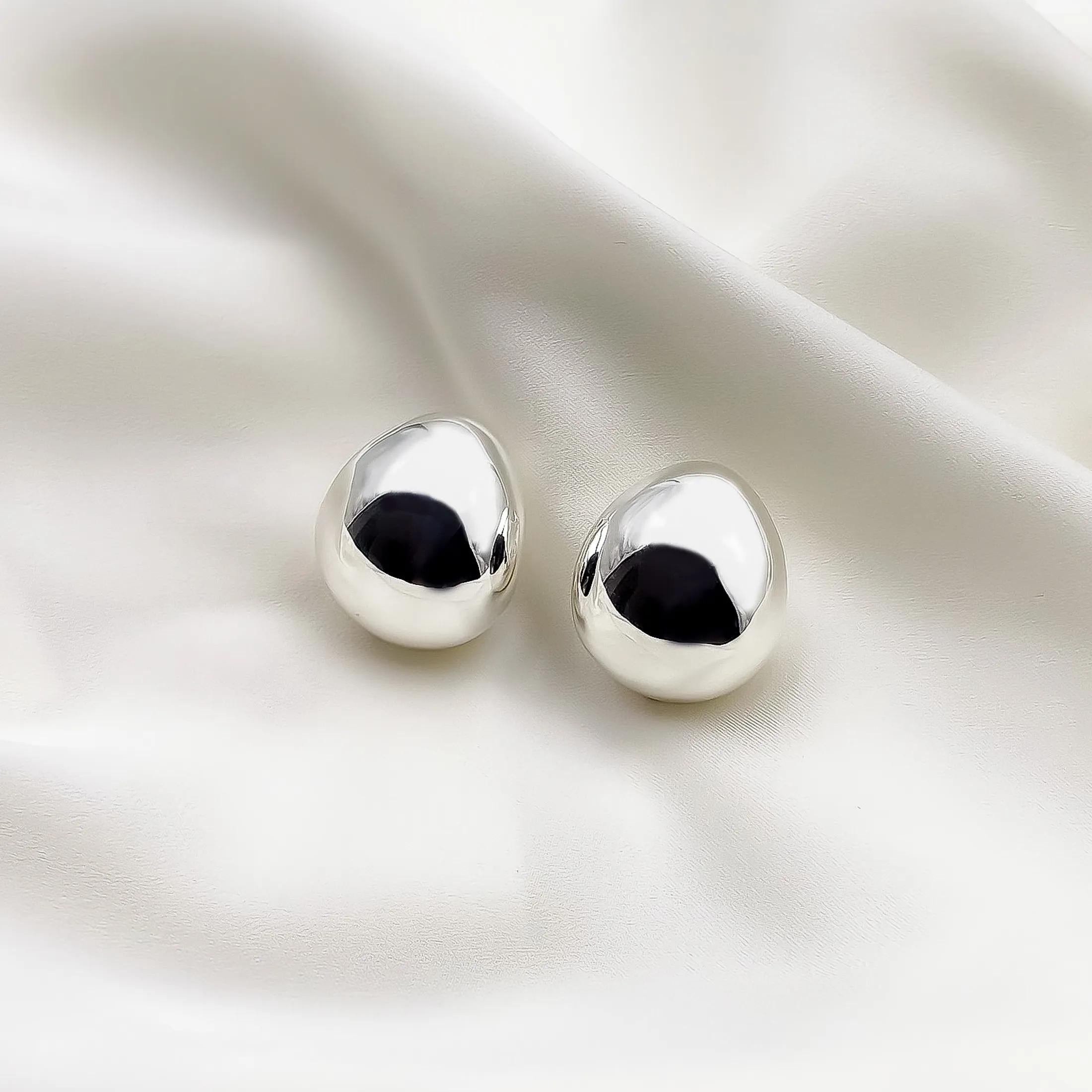 Sculpted Egg Stud Earrings