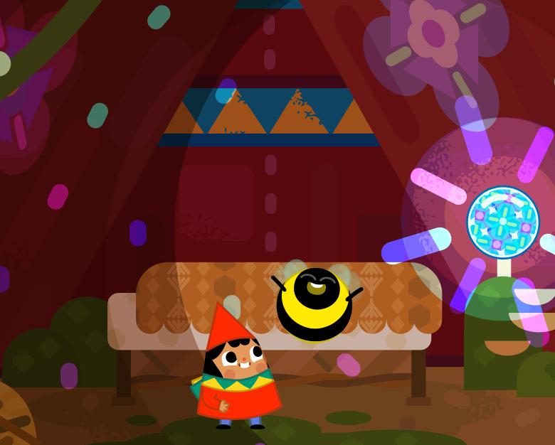 Mae and Bee with a disco ball