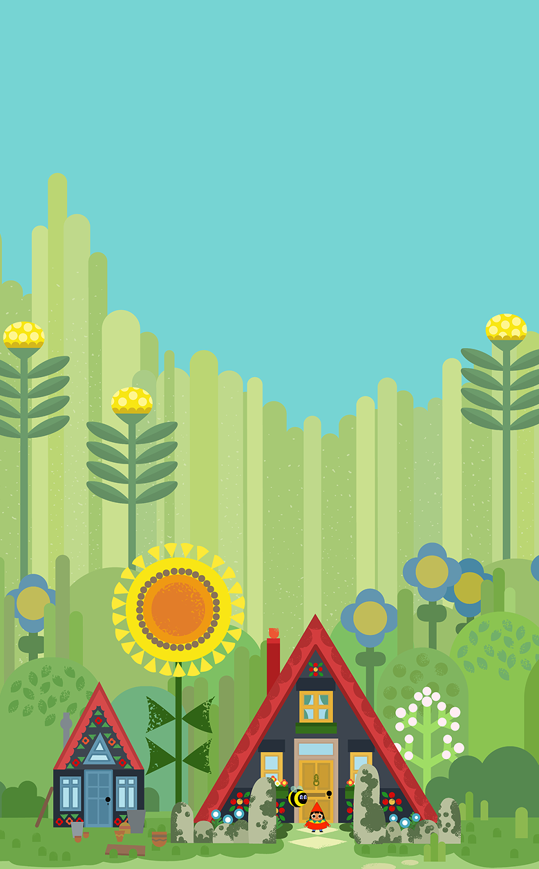 Houses in the forest