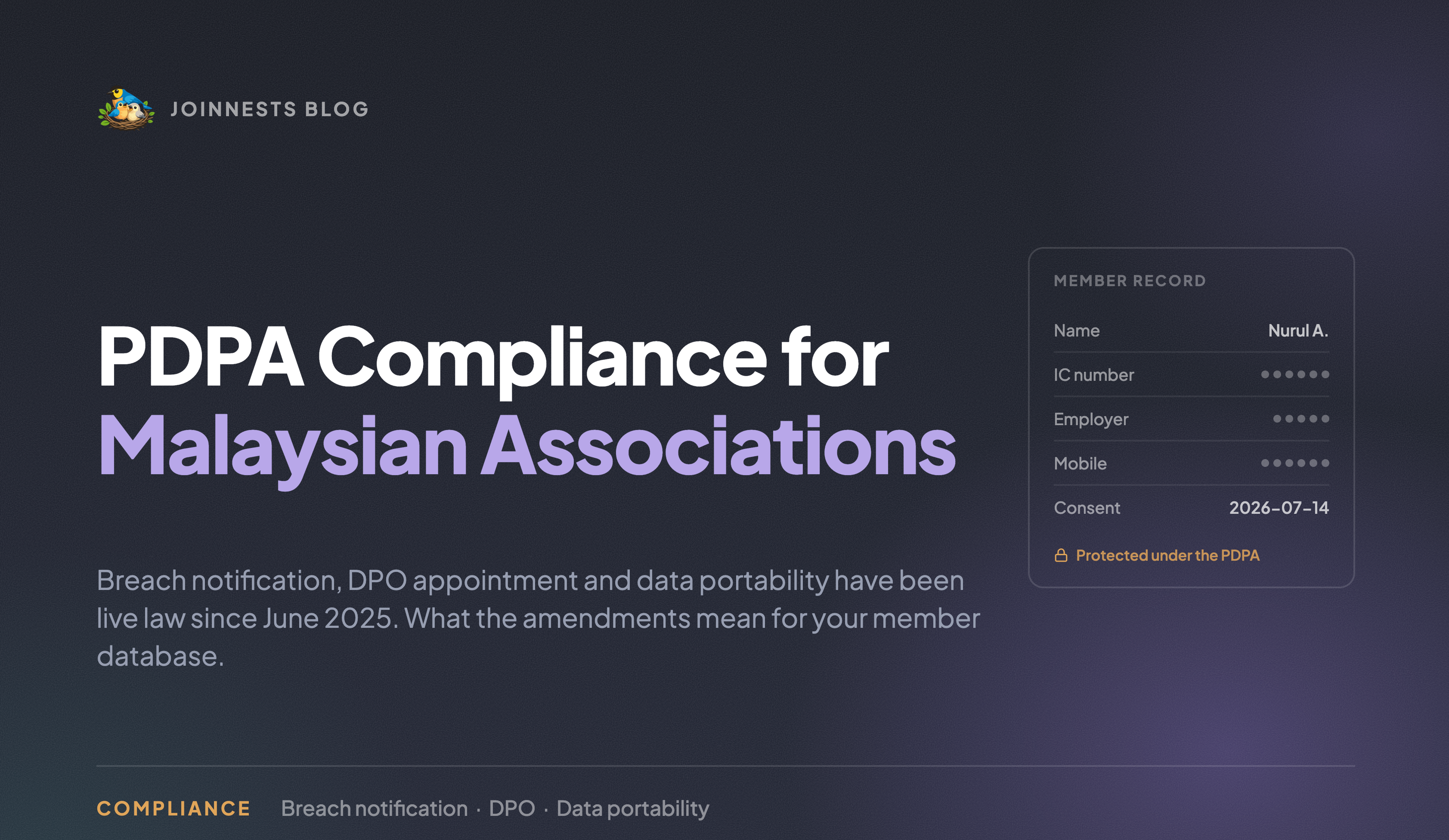 PDPA Compliance for Malaysian Associations: A 2026 Checklist