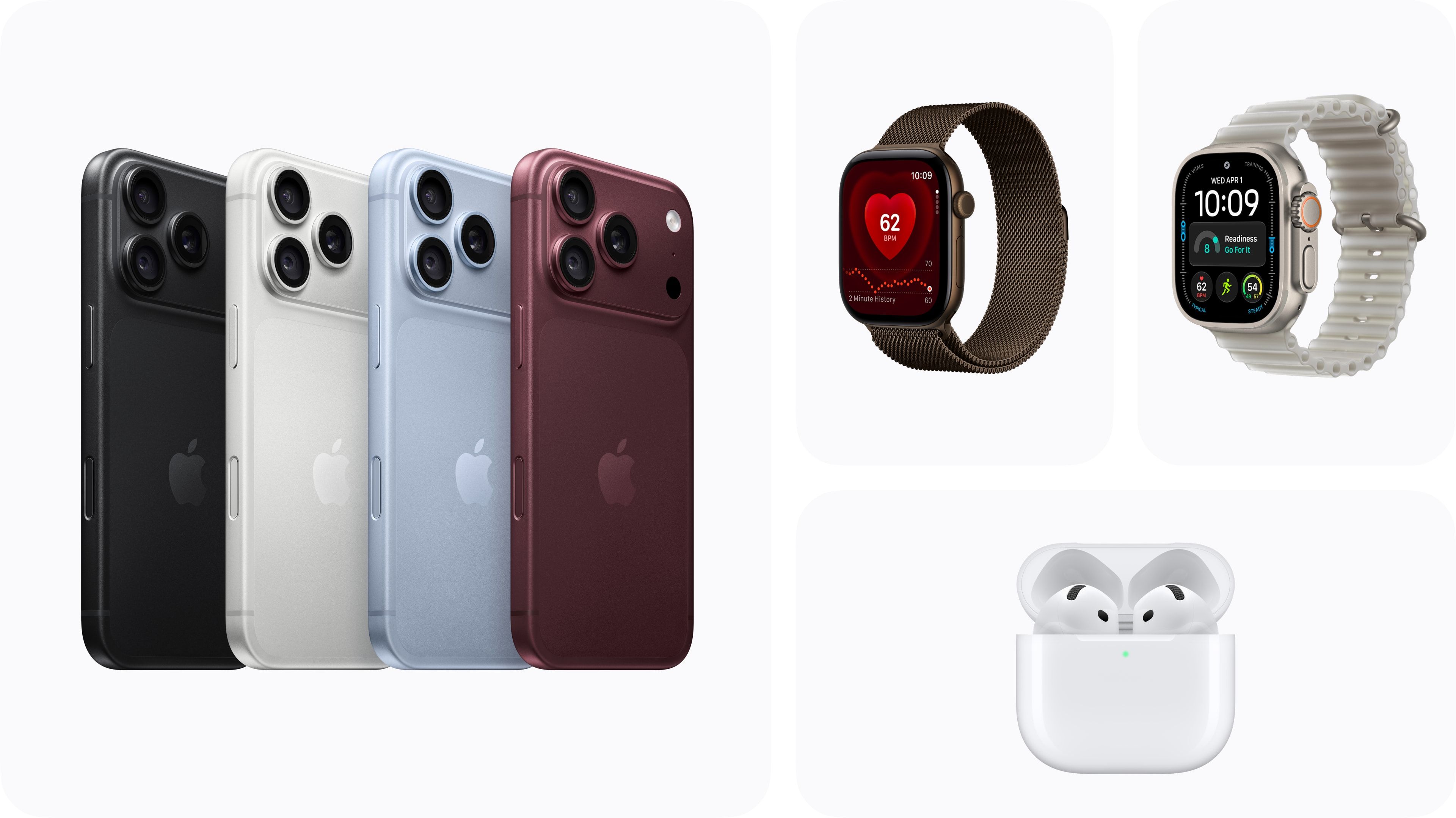Imágenes de los nuevos lanzamientos del iPhone 18 Pro, el Apple Watch Series 12, Ultra 4 y los AirPods 5. - imagen cedida de Apple
