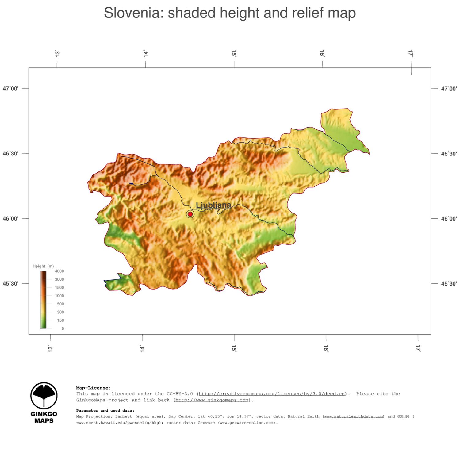 a topology map in Slovenia