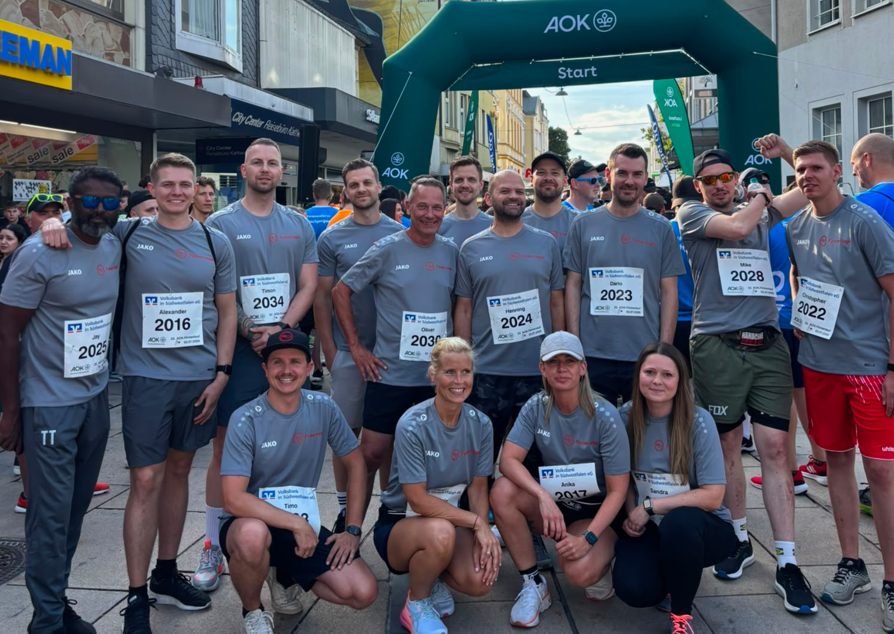 Team “Die flinken Finken” at the 22nd AOK Company Run