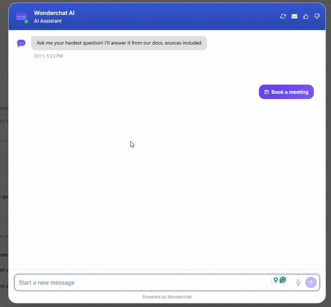 Support conversation showing an AI agent unable to find an answer, offering human help, and passing the full conversation to a person.