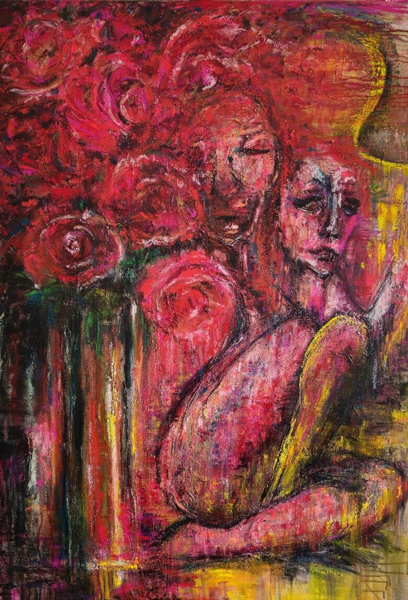 Sieben rote Rosen