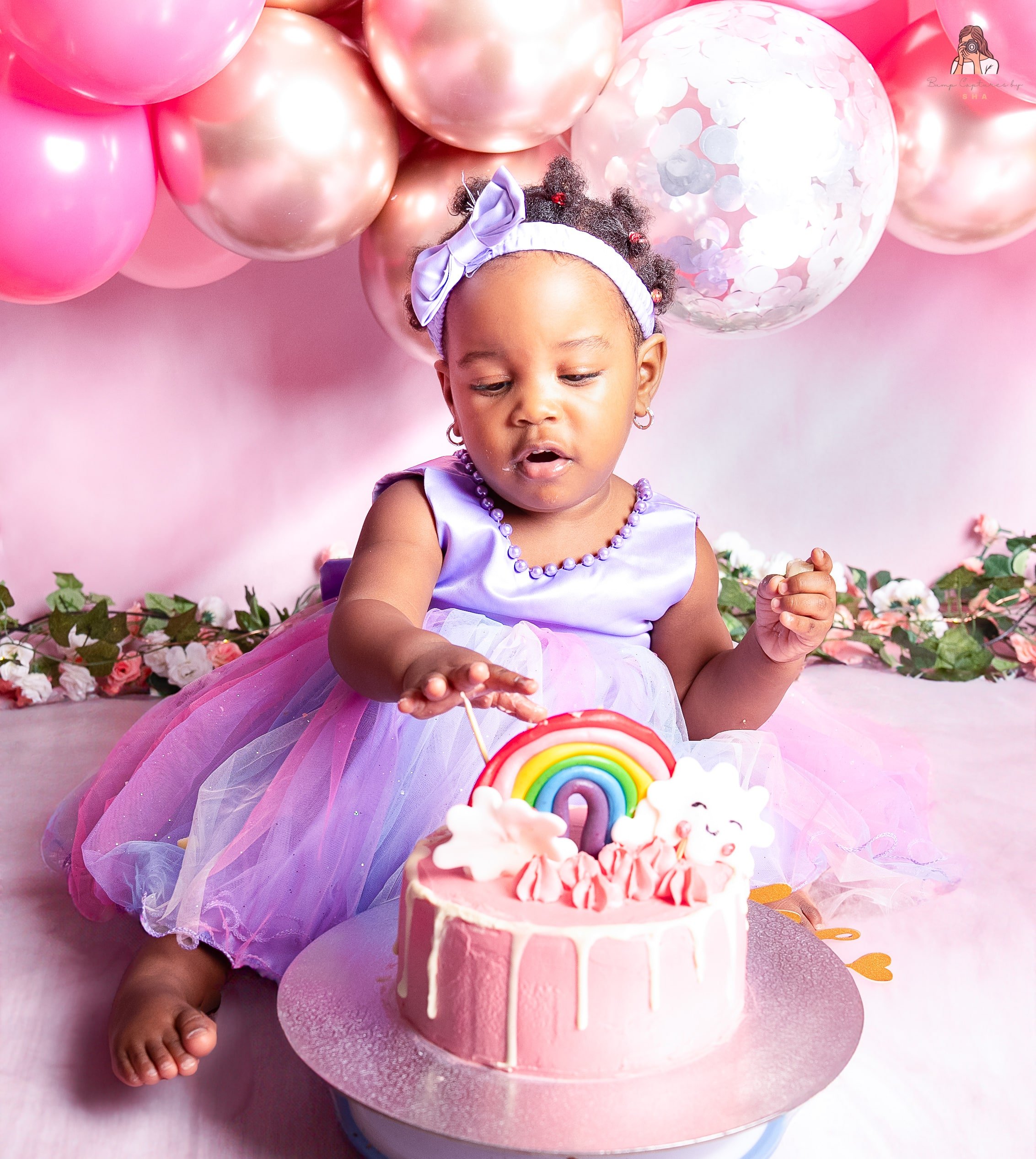 Photograph from a first-birthday session