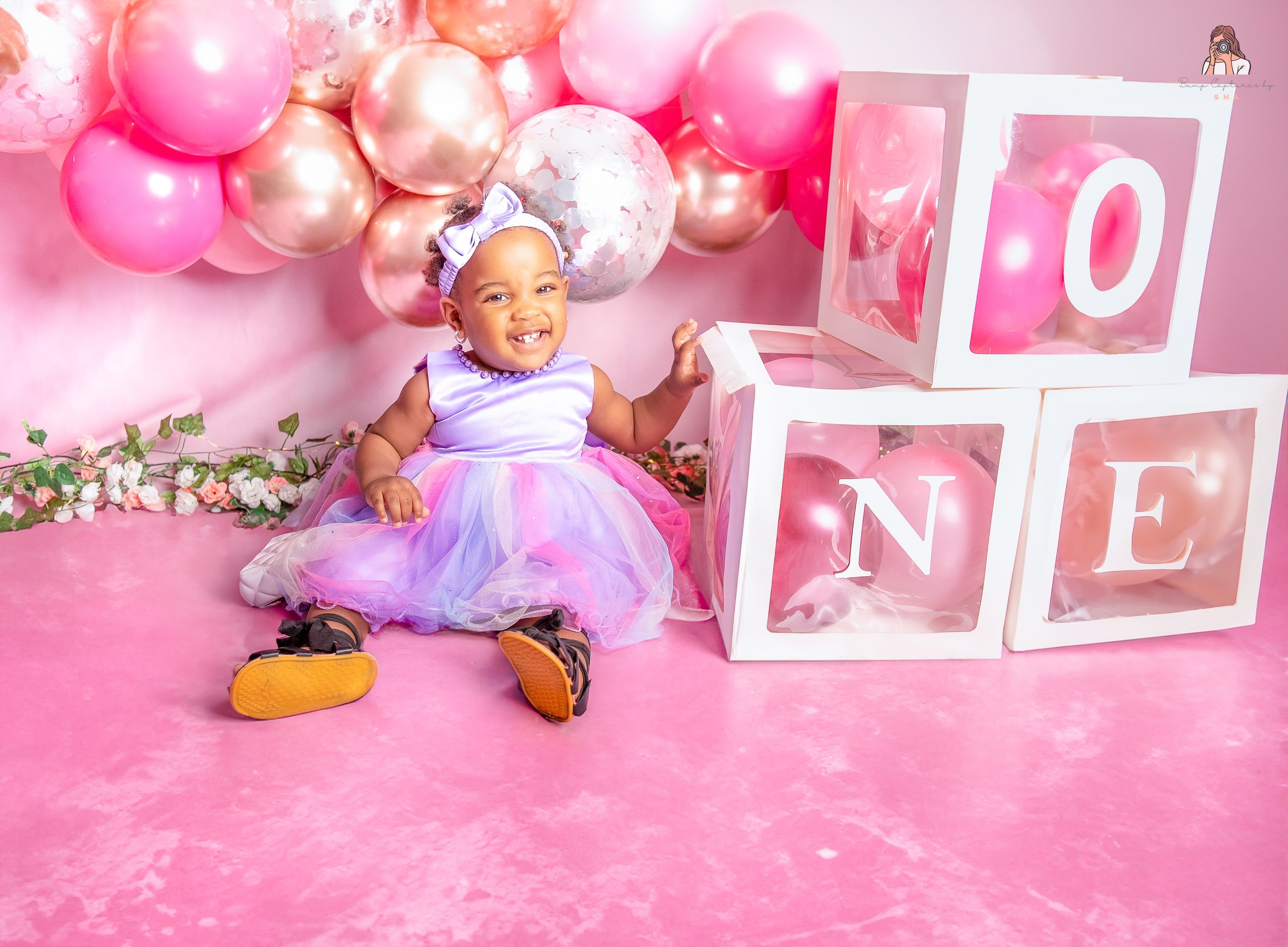 Photograph from a first-birthday session