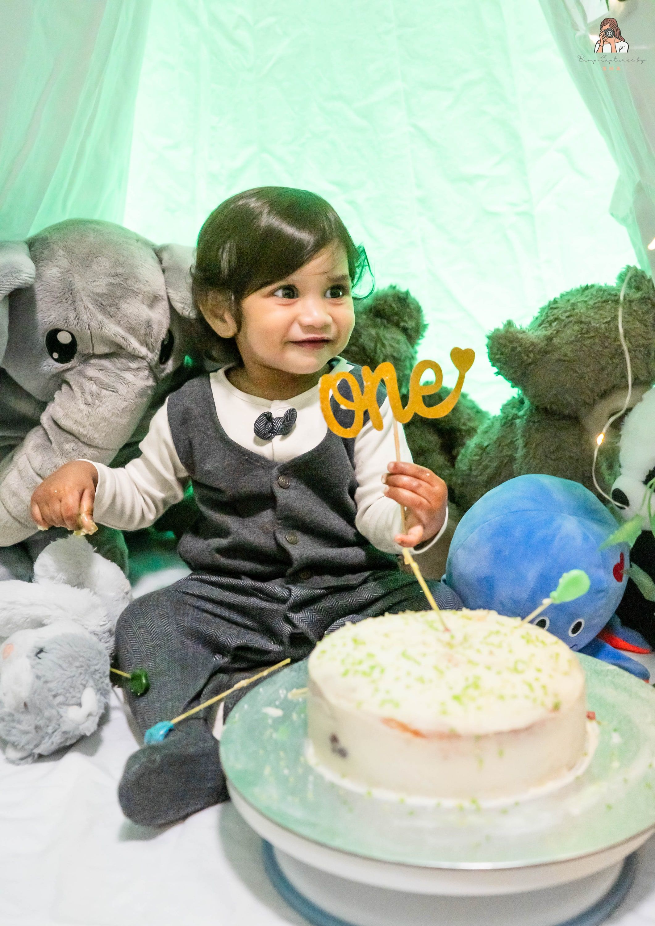 Photograph from a first-birthday session