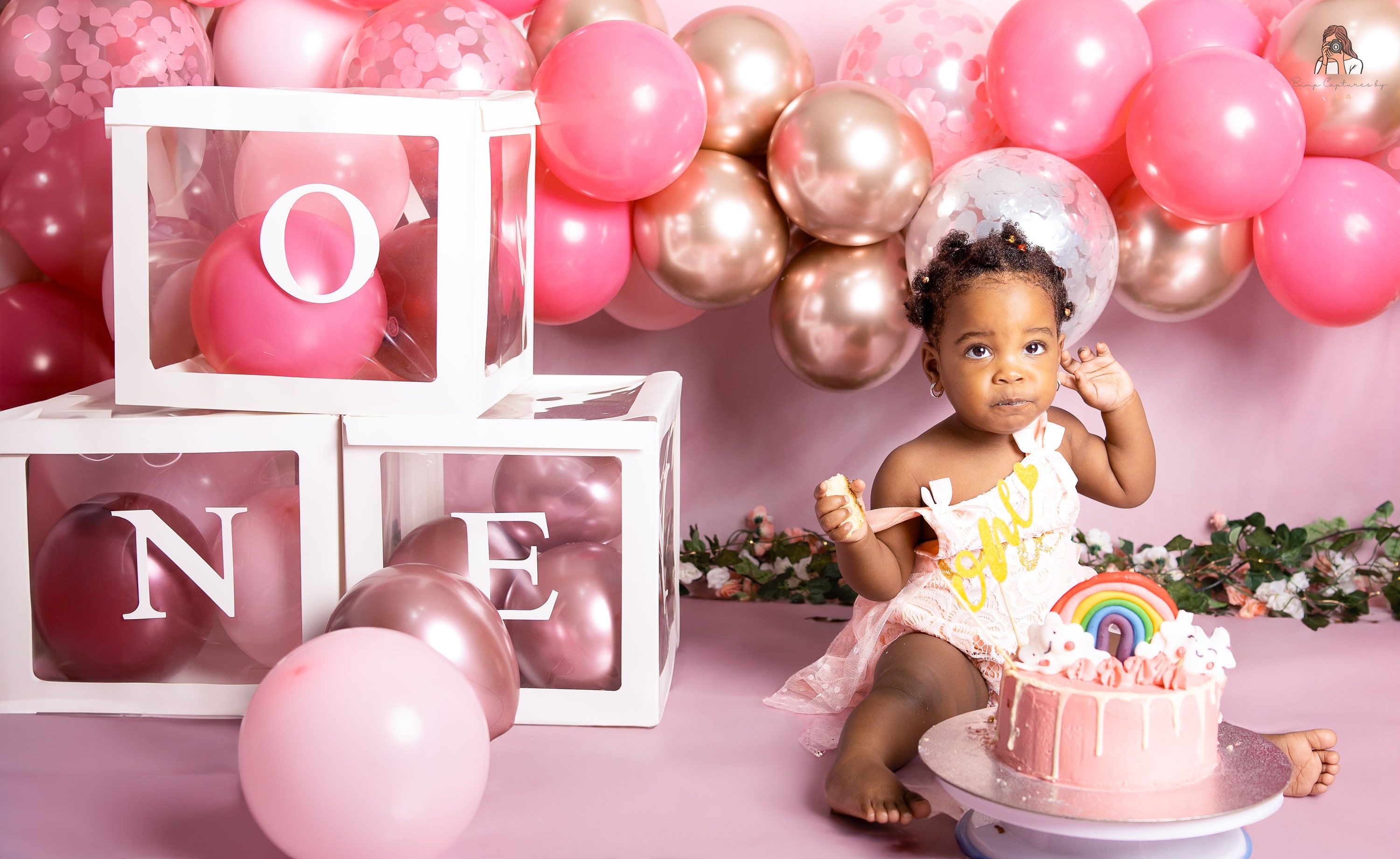 Photograph from a first-birthday session