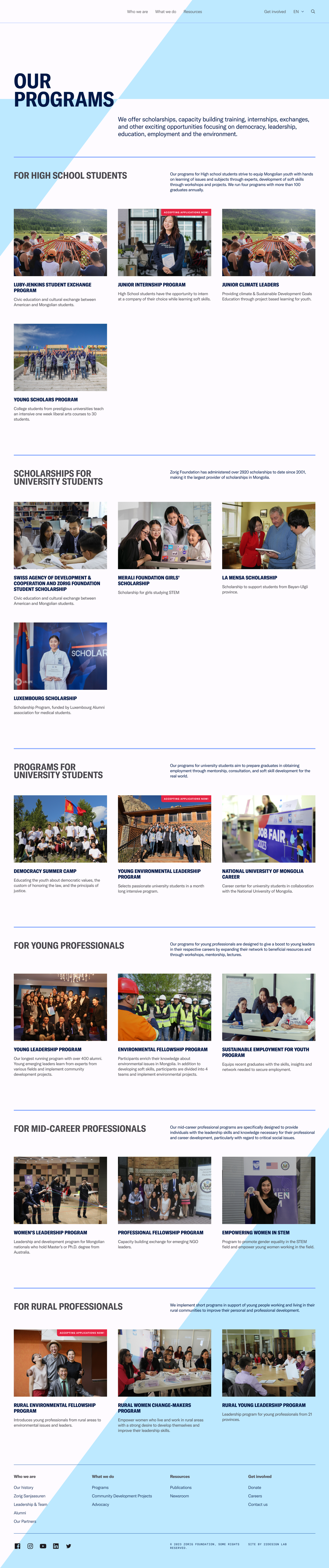 Zorig Foundation Website project image
