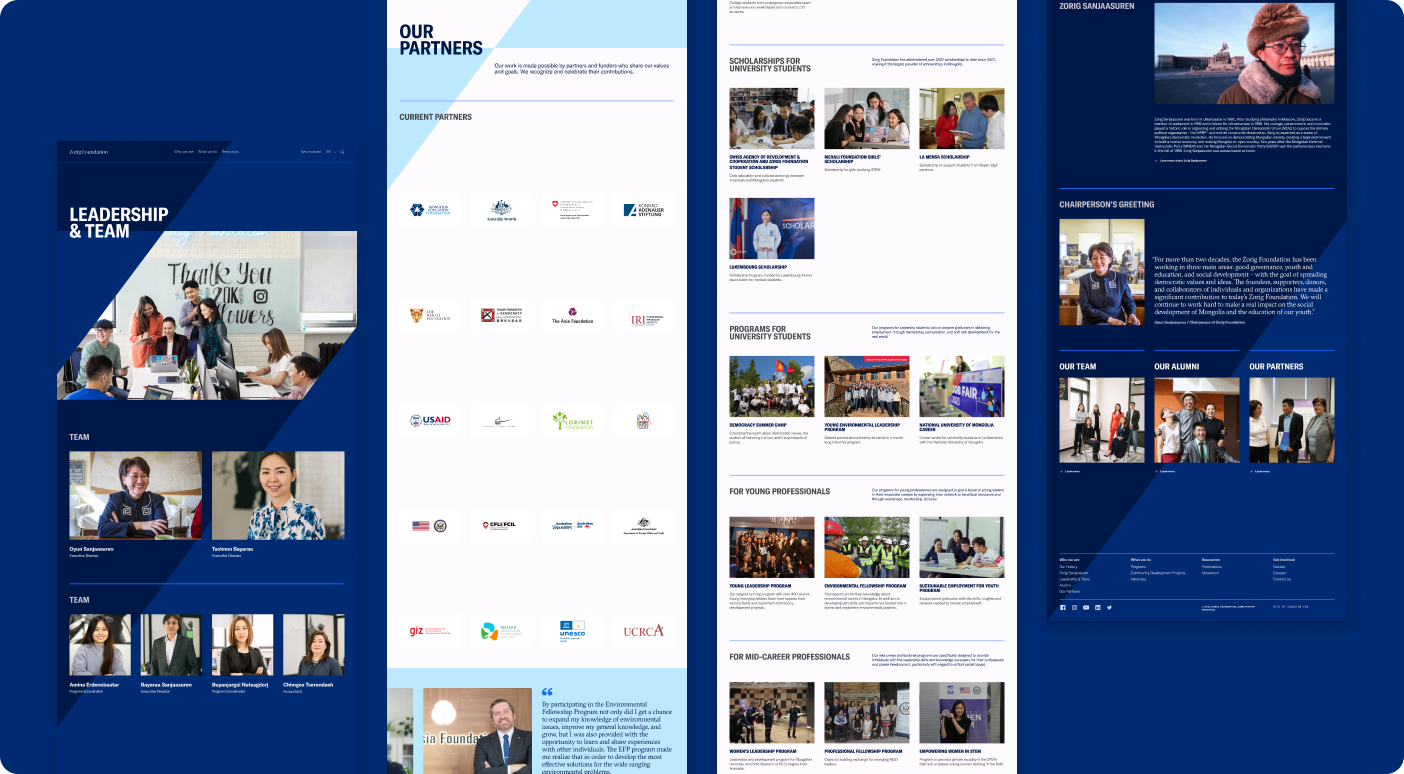 Zorig Foundation Website project image