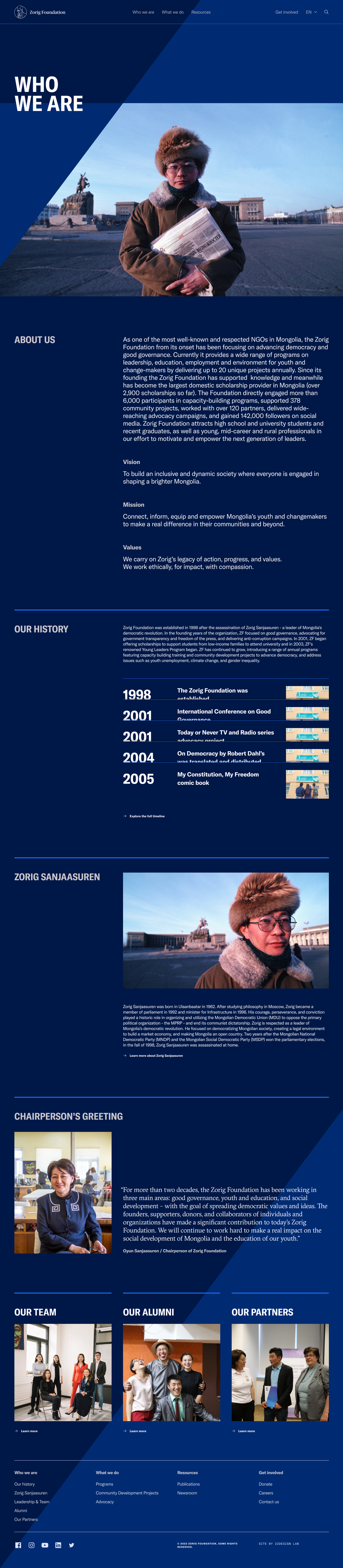 Zorig Foundation Website project image