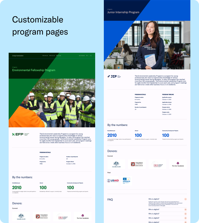 Zorig Foundation Website project image