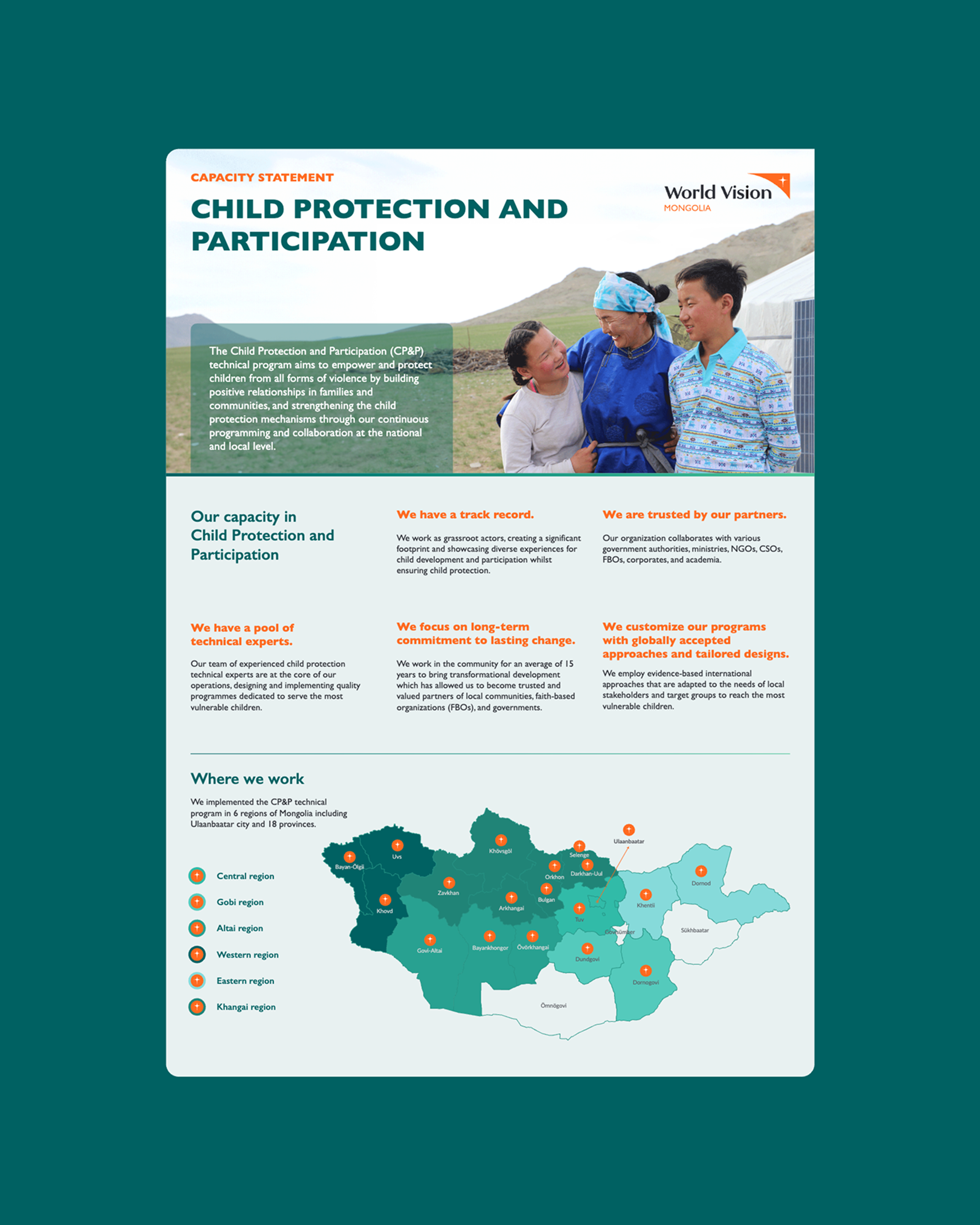World Vision Mongolia Capacity Statements project image