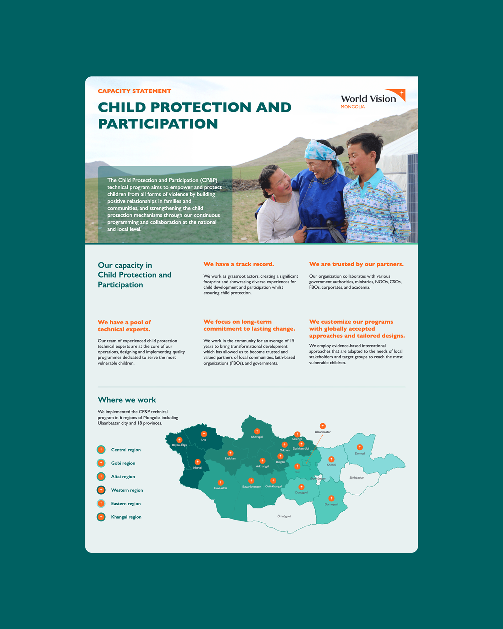 World Vision Mongolia Capacity Statements project image