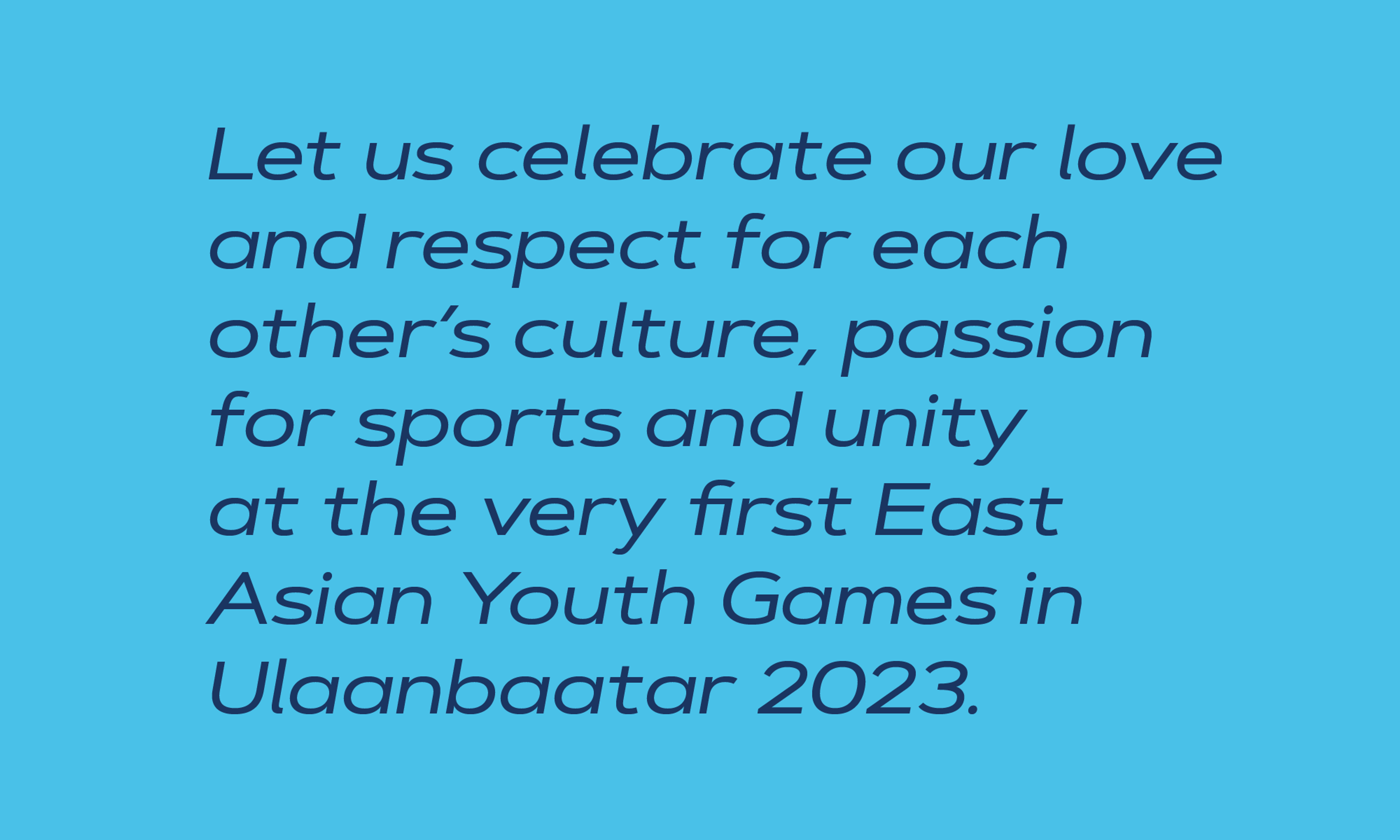 Ulaanbaatar East Asian Youth Games 2023 project image