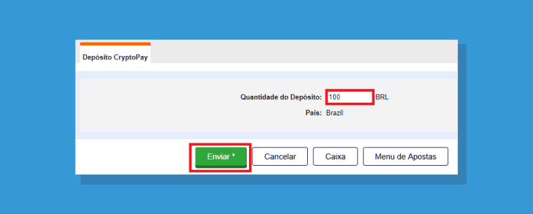Informe Valor Deseja Depositar