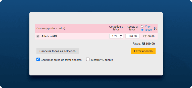 Apostando 10000 Reais Em Lay Por Risco Maximo Na Betfair Exchange Jogo Cruzeiro X Atletico MG 13 02 2023