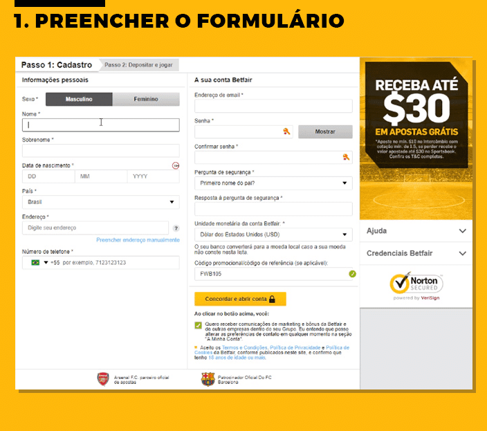 Para Criar Sua Conta Primeiro Preencha O Formulario Com Seus Dados Pessoais