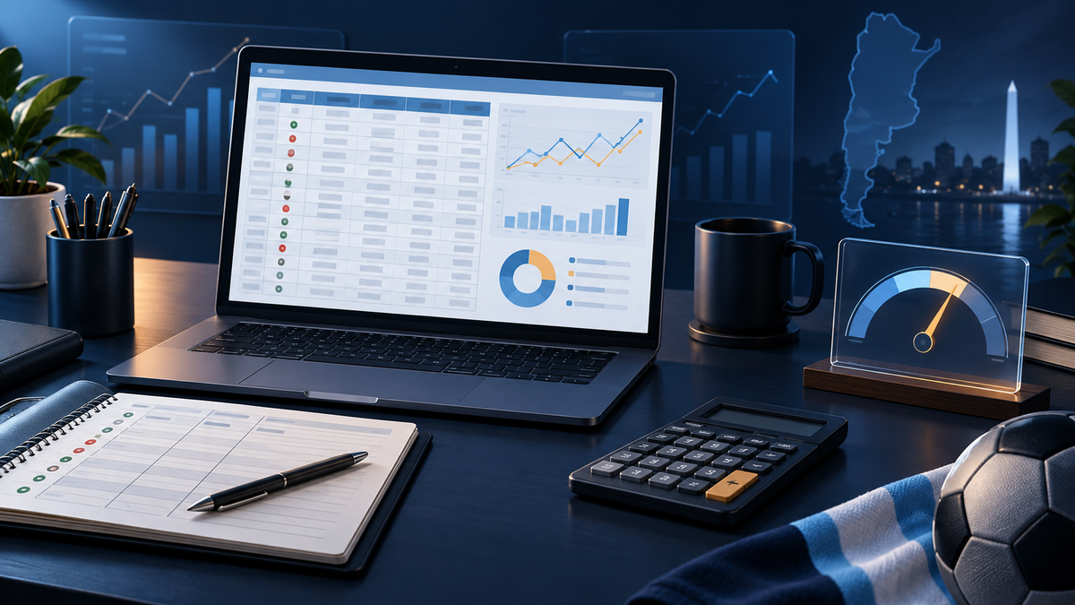 Planilla y gráficos para registrar y analizar apuestas deportivas en Argentina