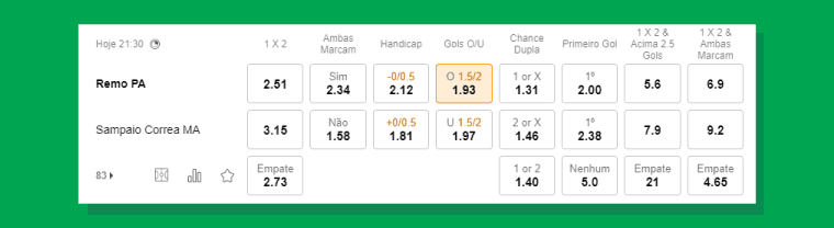 Jogos Disponiveis Sampaio