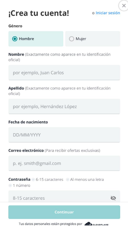 Tutorial de cómo registrarse en Novibet, formulario de registro