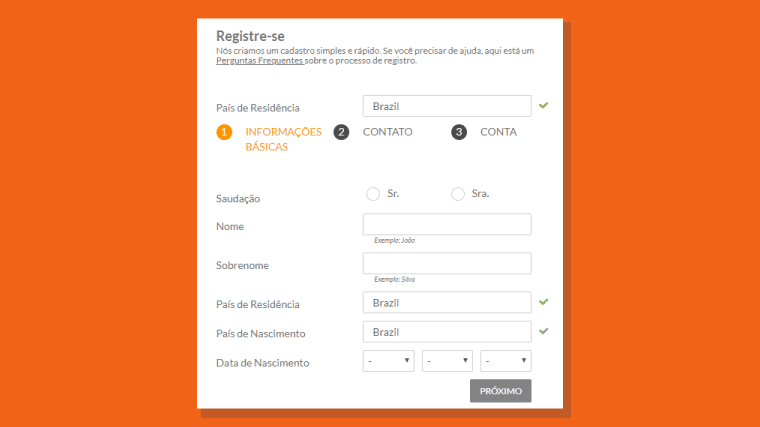Preencher Informacoes
