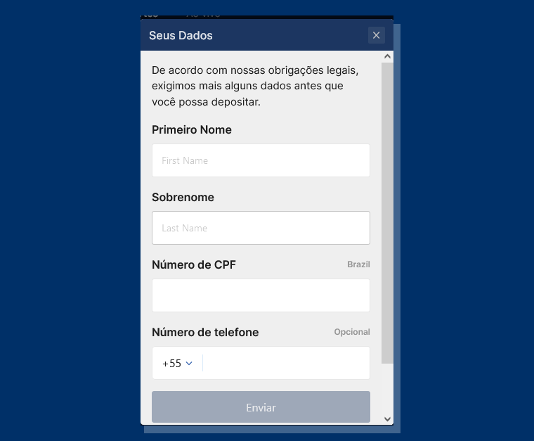 Confirme Informacoes