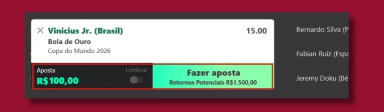 Aposta Vini Jr Bola De Ouro Bet365 764x223 Png