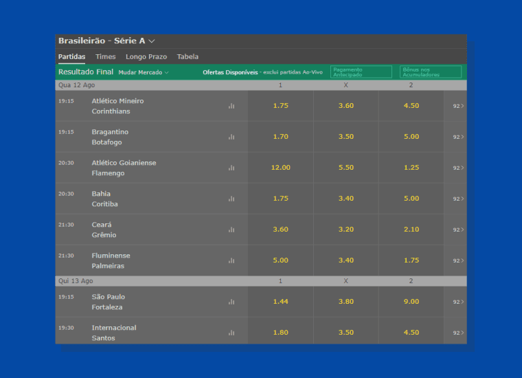 Localizando um jogo na Bet365