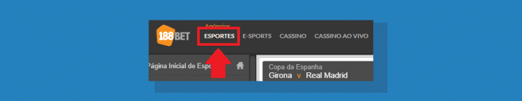 Selecione Categoria Esportes