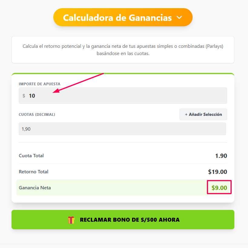 Cálculadora de ganancias