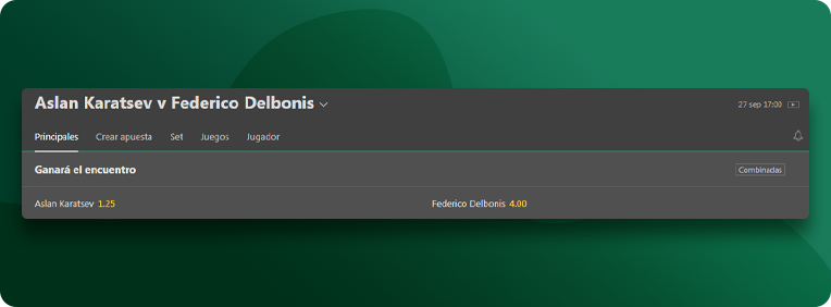 Cómo apostar en tenis en Bet365