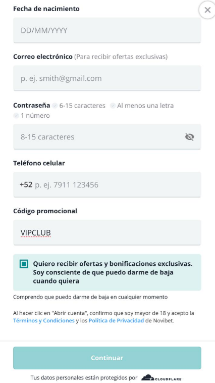 ¿Cómo registrarse en Novibet? Tutorial completo