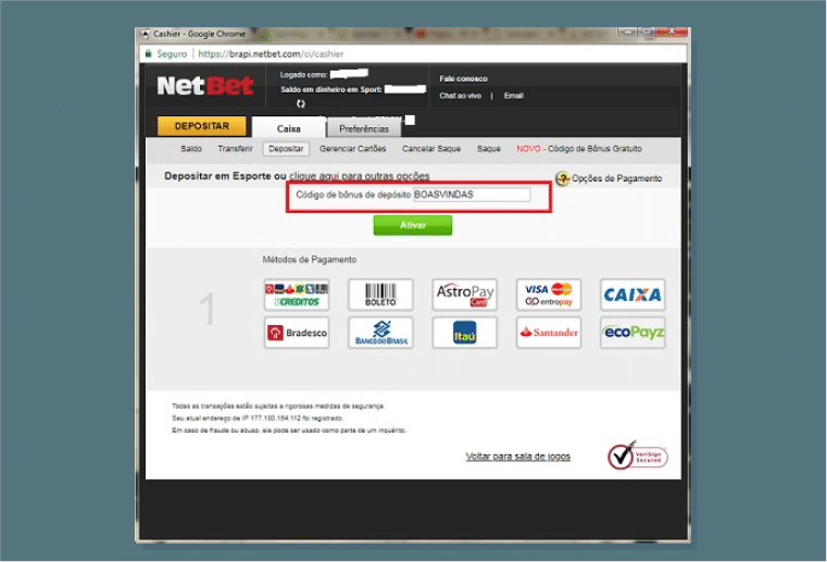 Como Depositar Netbet