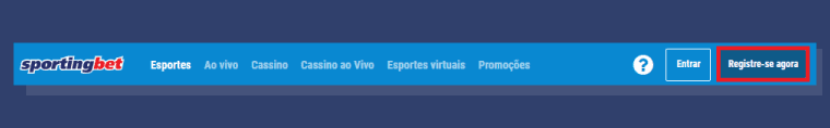 Como criar conta na SportingBet