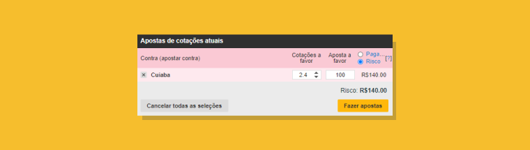 Fazendo Aposta Contra Betfair Serie B