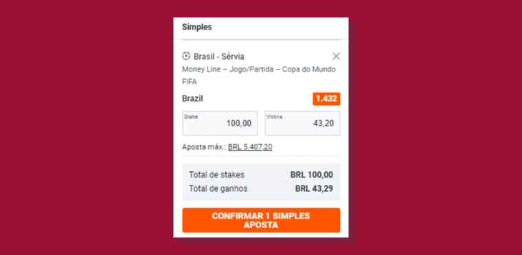 Odds Brasil Pinnacle
