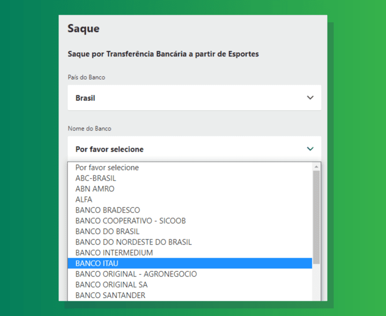 Conta Bancaria Onde Valor