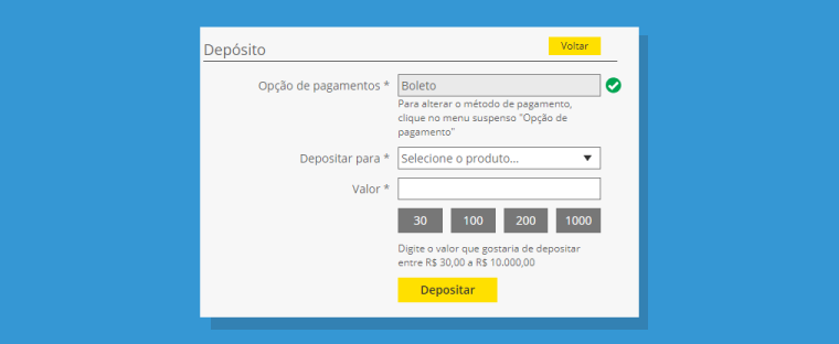 Preencher Dados Pagamento