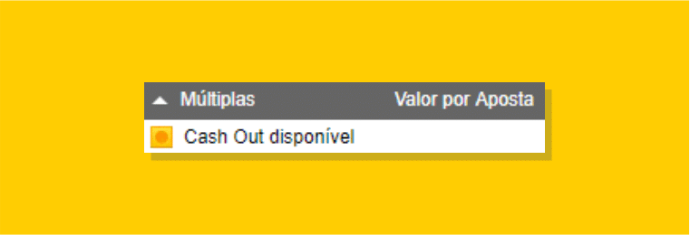 Cashout nas apostas múltiplas