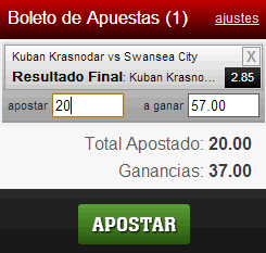 Confirmando la apuesta en youwin